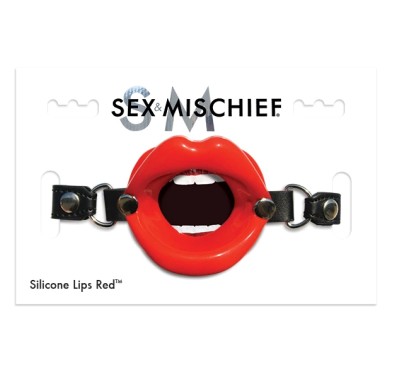 Knebel - S&M Silicone Lips Red